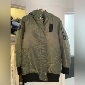 Oversized green bomber jacket size XS